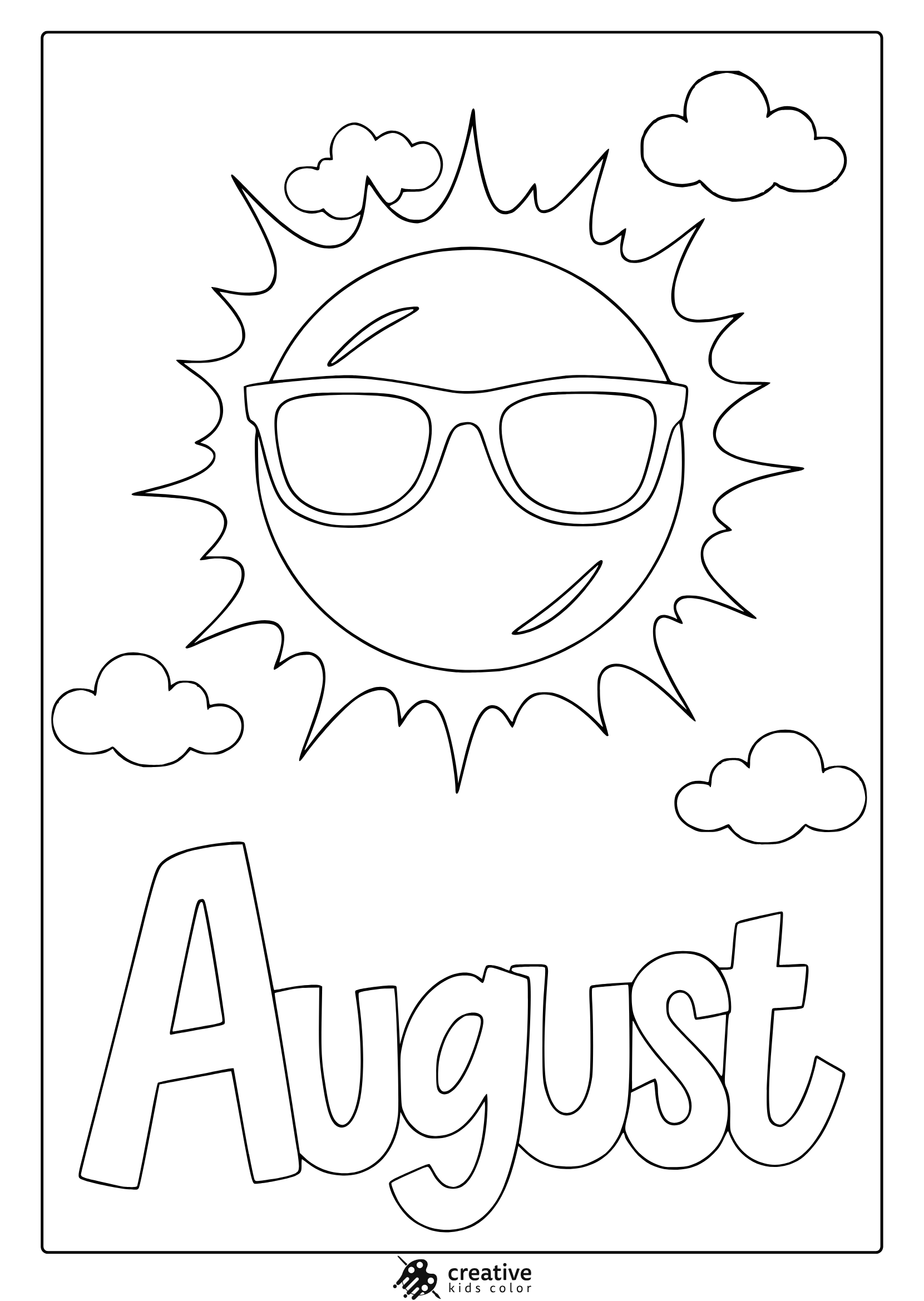 August Coloring Pages Free Fun Summer Printables 