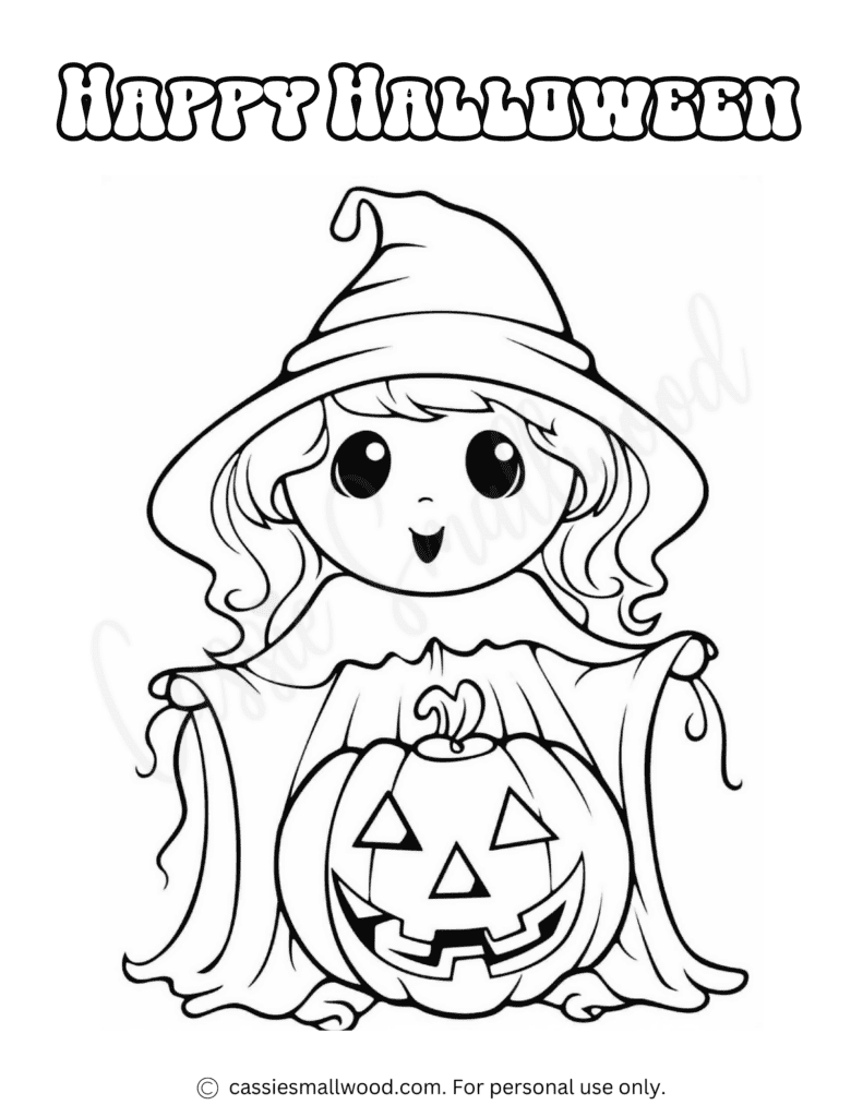 halloween color sheets printable