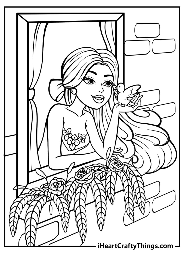 barbie coloring pictures printable