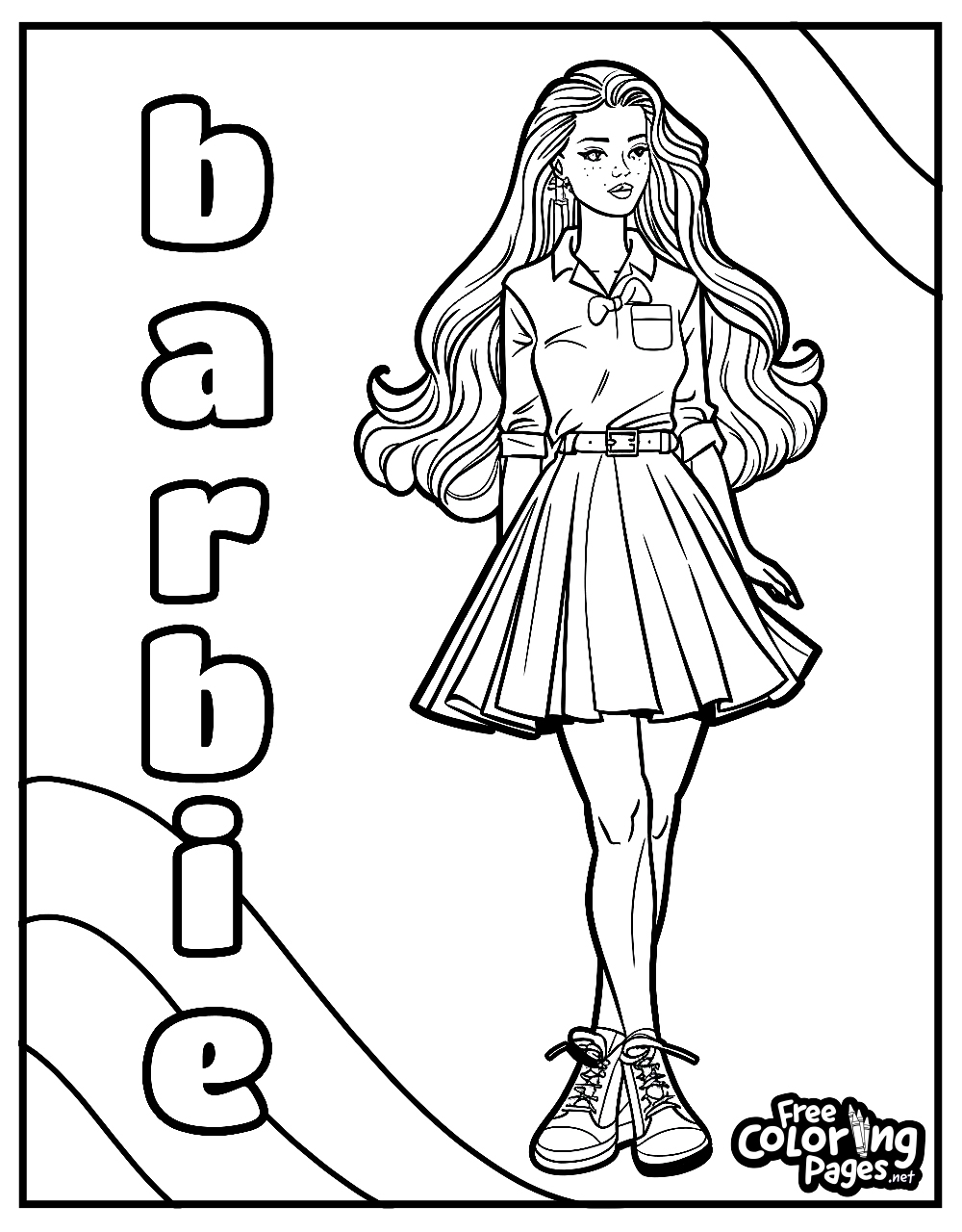 printable coloring pages of barbie