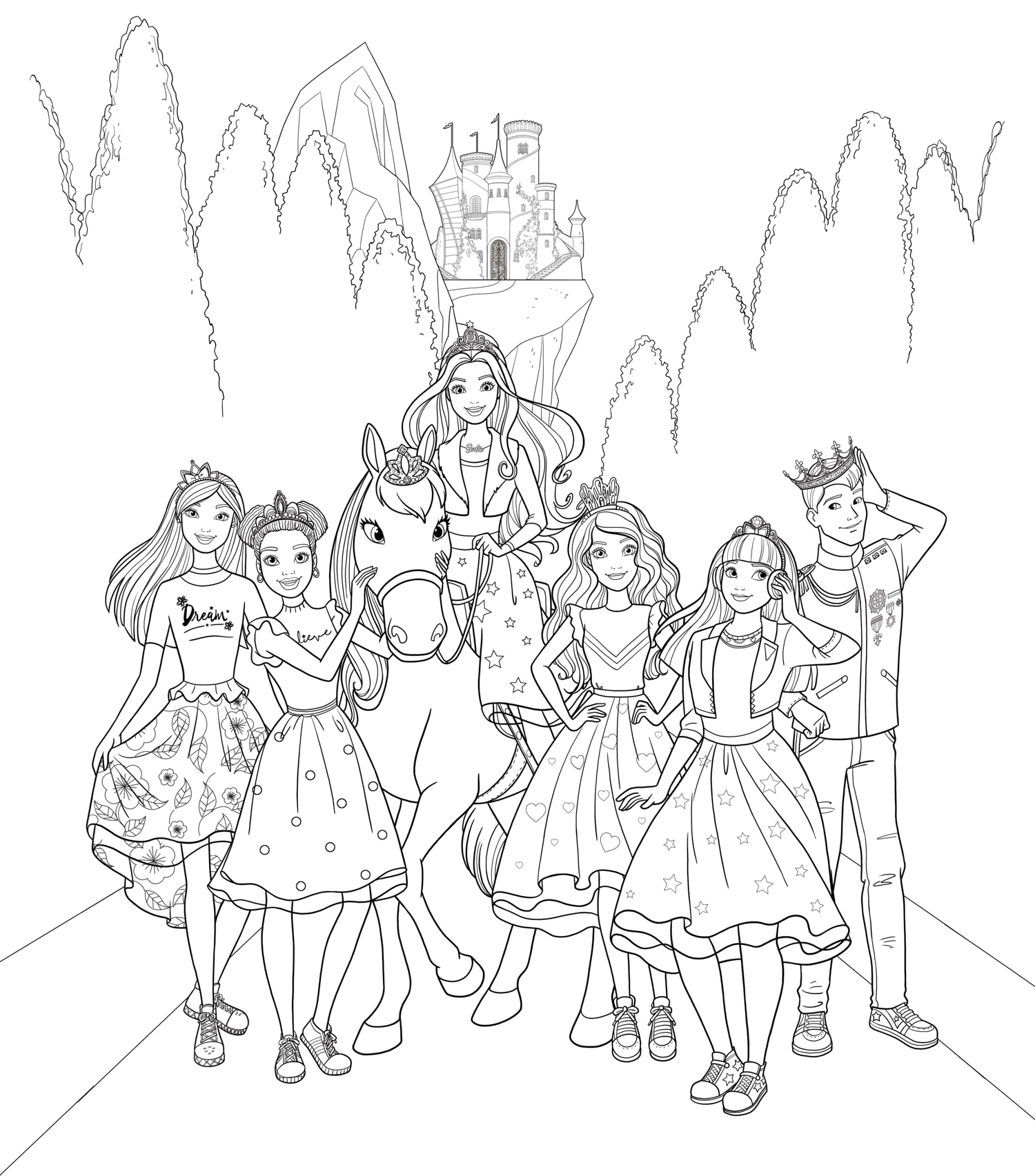 barbie printable coloring