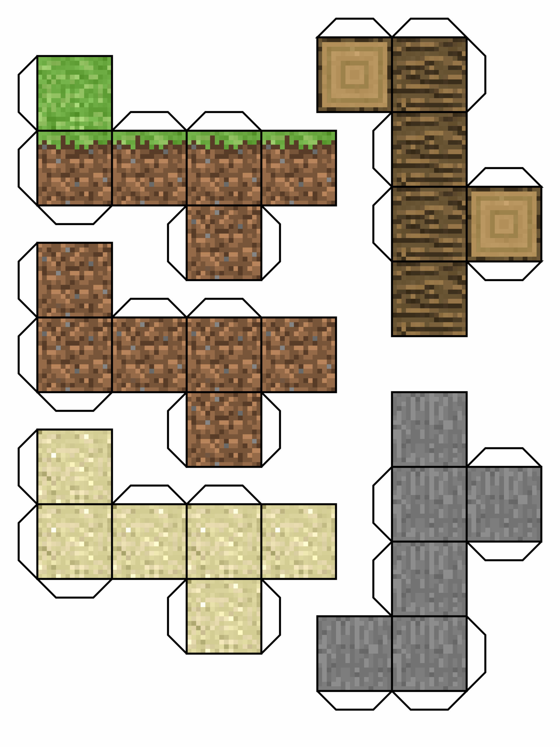 minecraft printable blocks
