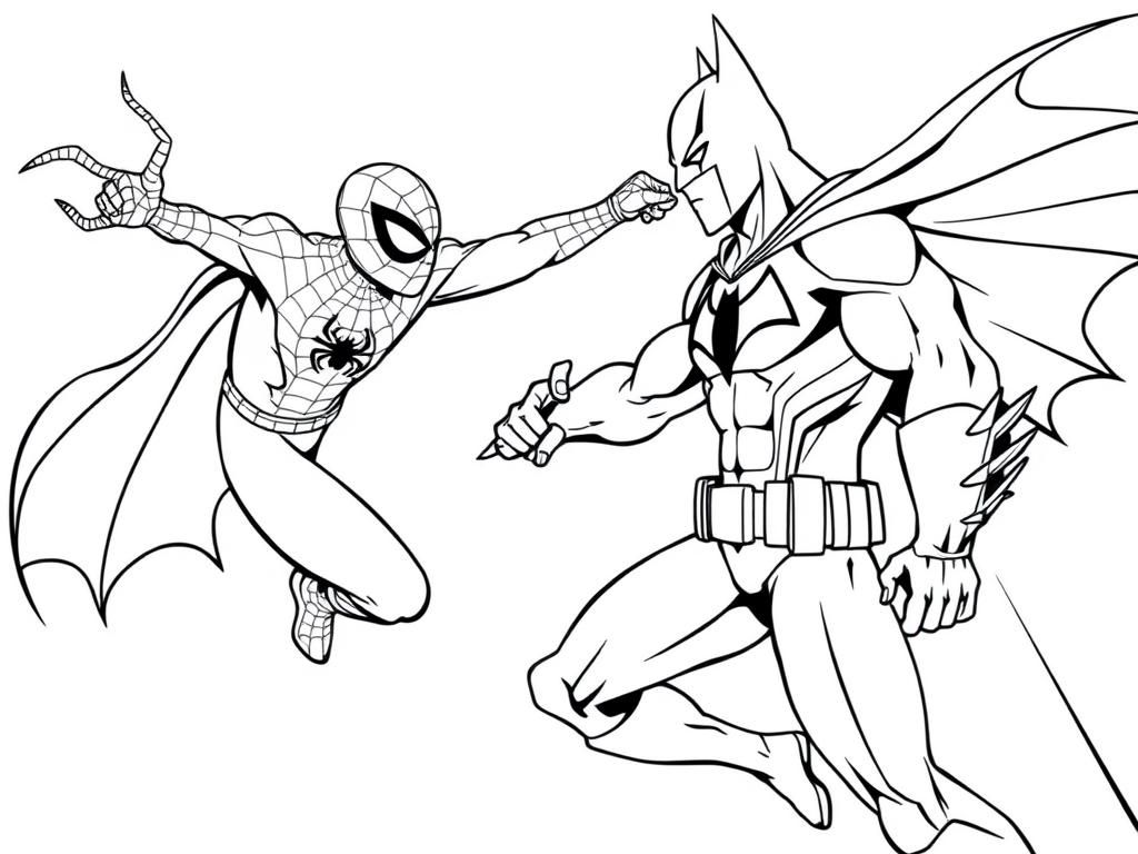 printable coloring spiderman