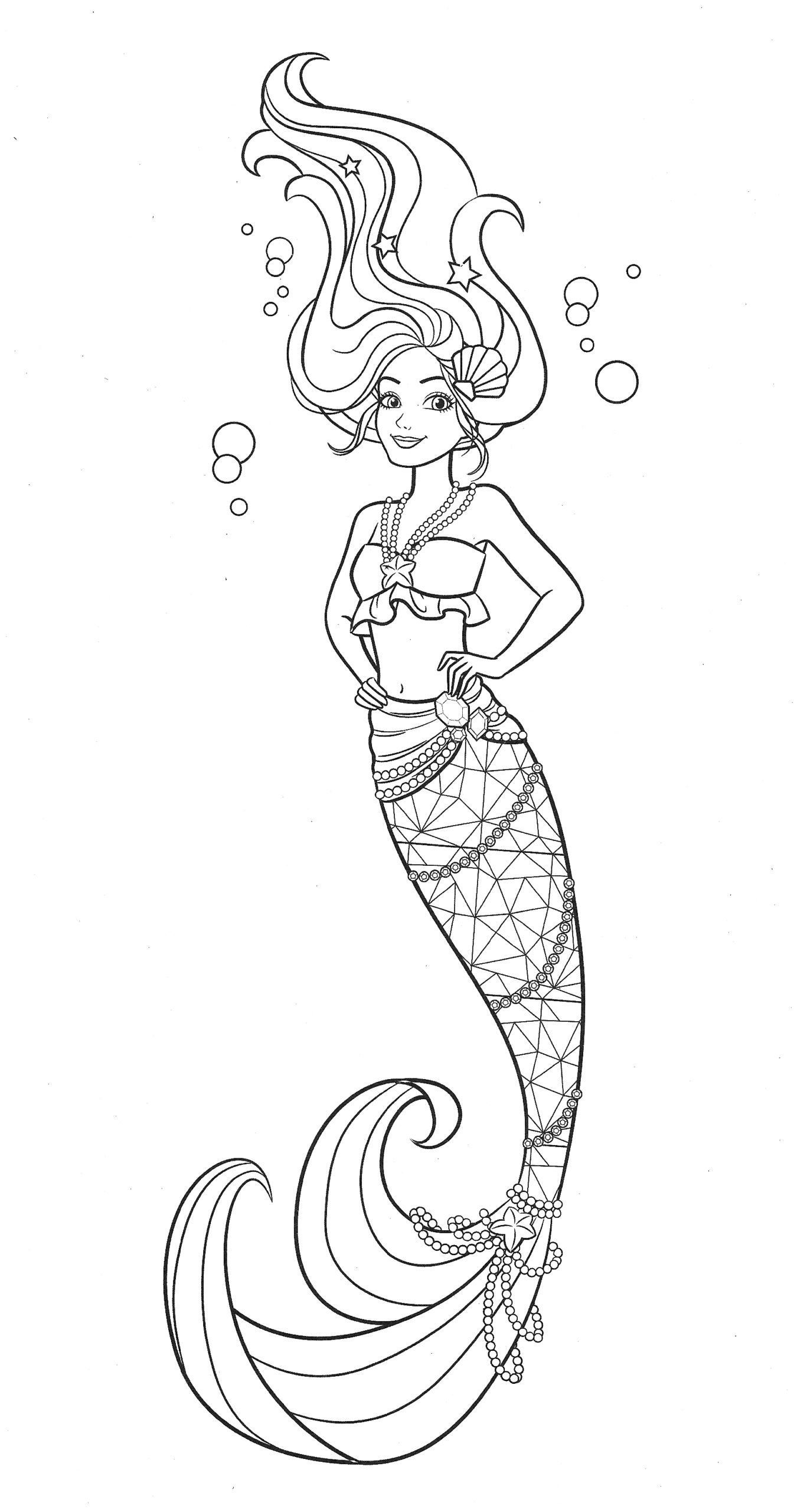 printable colouring pages mermaid