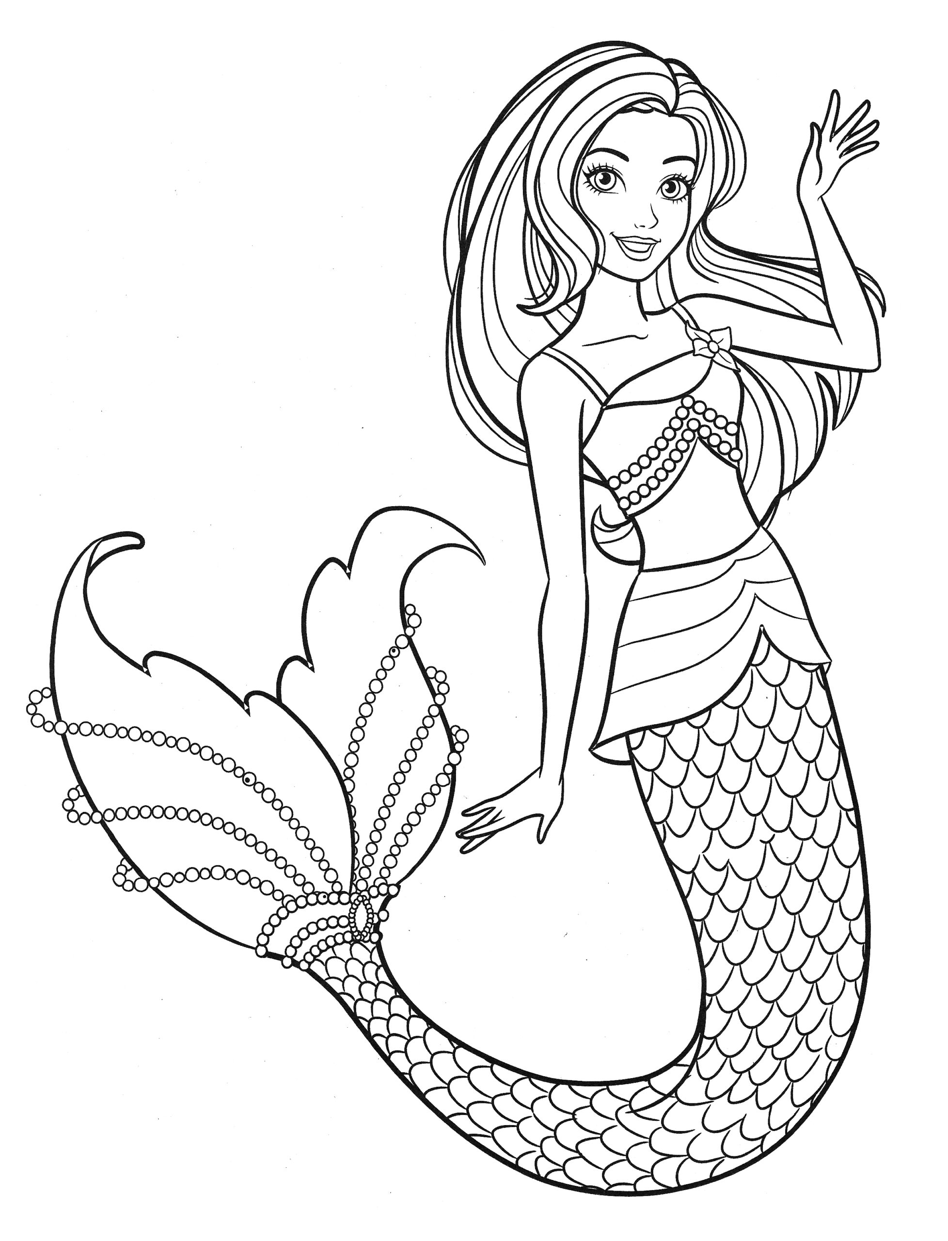 mermaid printables coloring