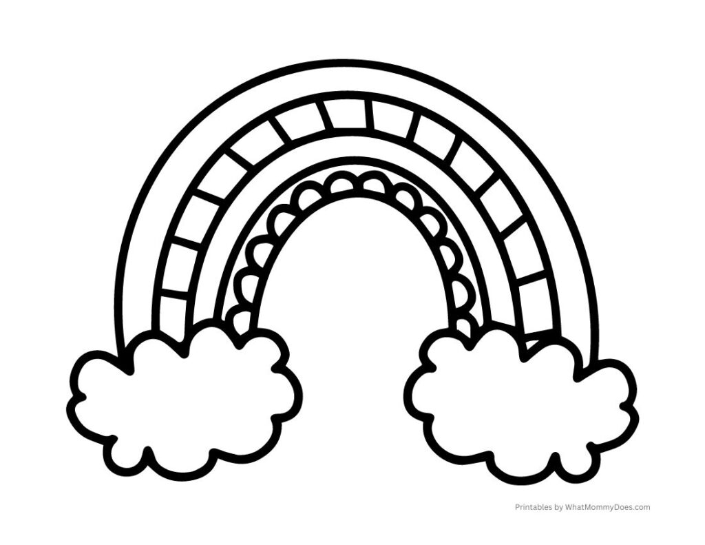 rainbow coloring sheet printable
