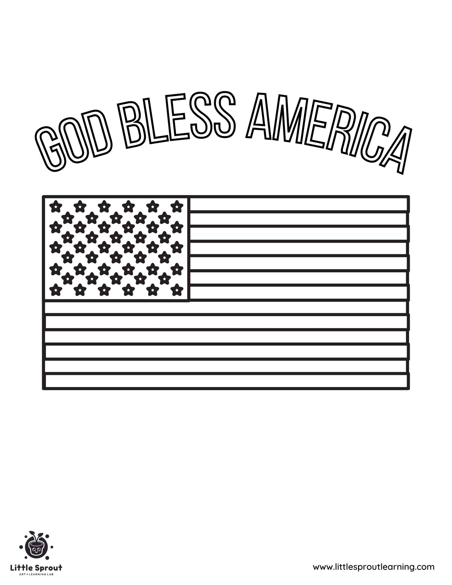 american flag printable