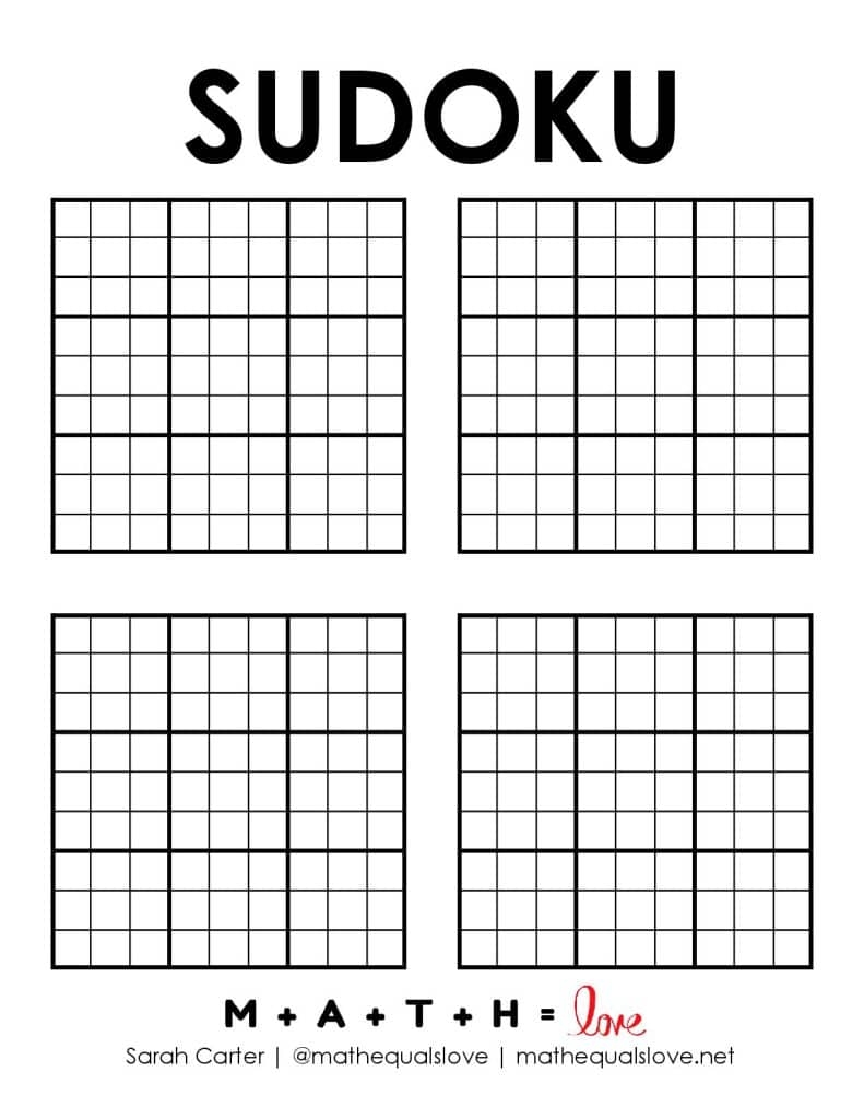 sudoku booklet printable