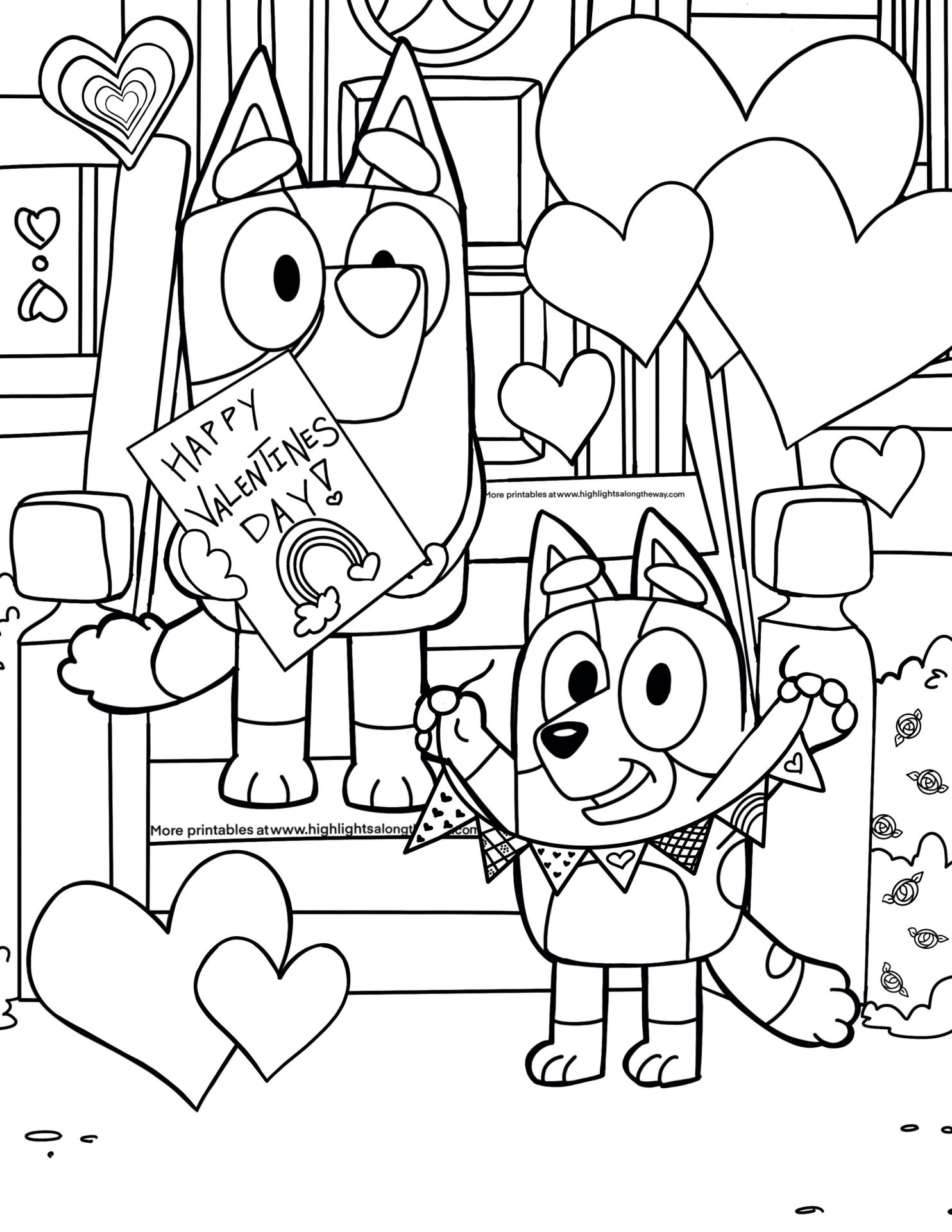 valentine's day coloring pages printable