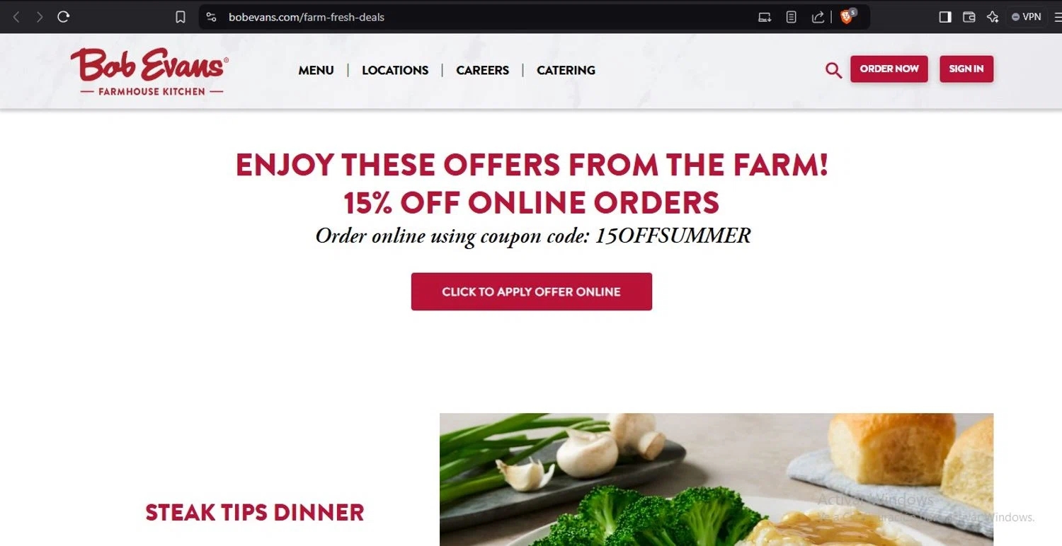 Bob Evans Coupon Codes 15 Off Coupons Sep 2025