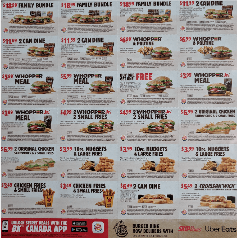 Burger King Mailer Coupons Buy One Whopper Get One FREE Whopp Meal For 3 99 More Coupons Canadian Freebies Coupons Deals Bargains Flyers Contests Canada Canadian Freebies Coupons Deals Bargains Flyers 