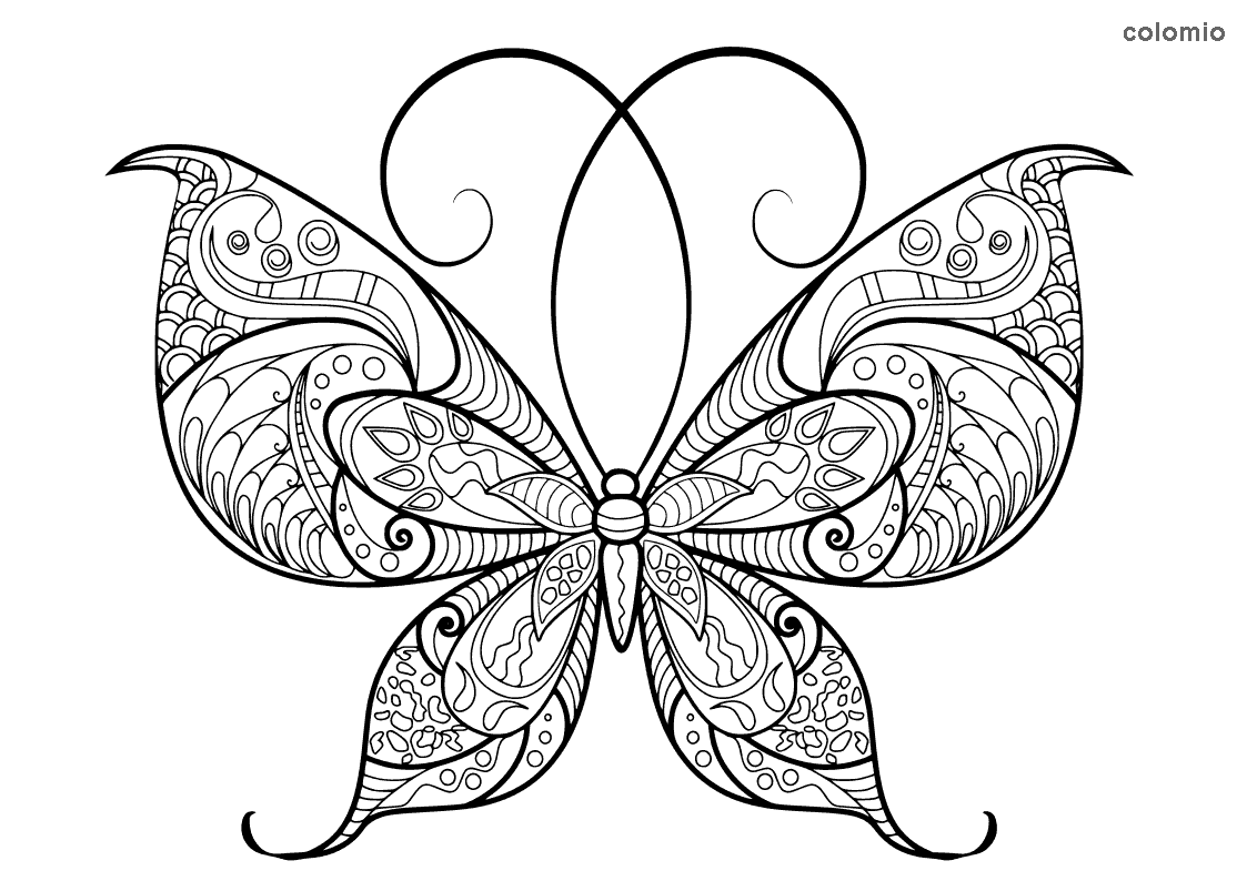 free printable butterfly coloring pages
