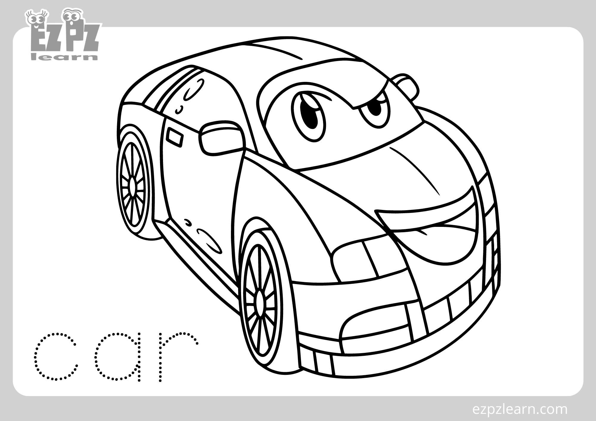 printable coloring cars