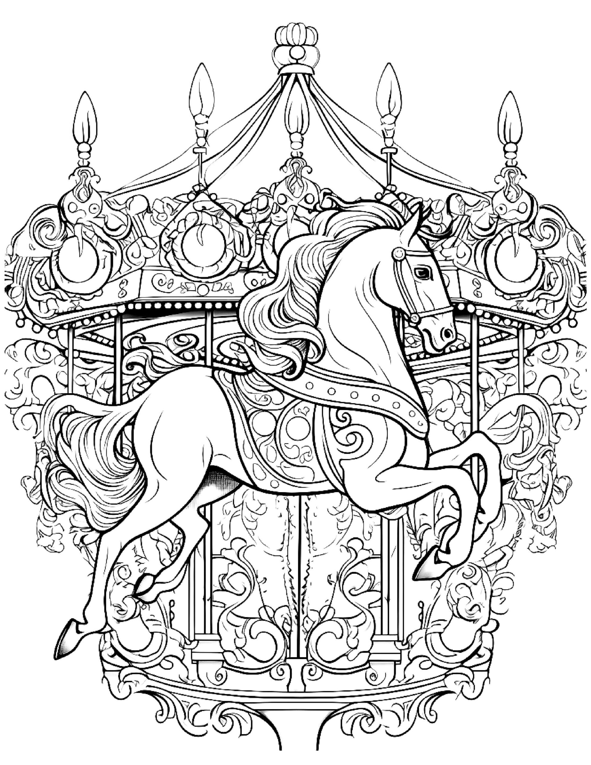 horse coloring printable