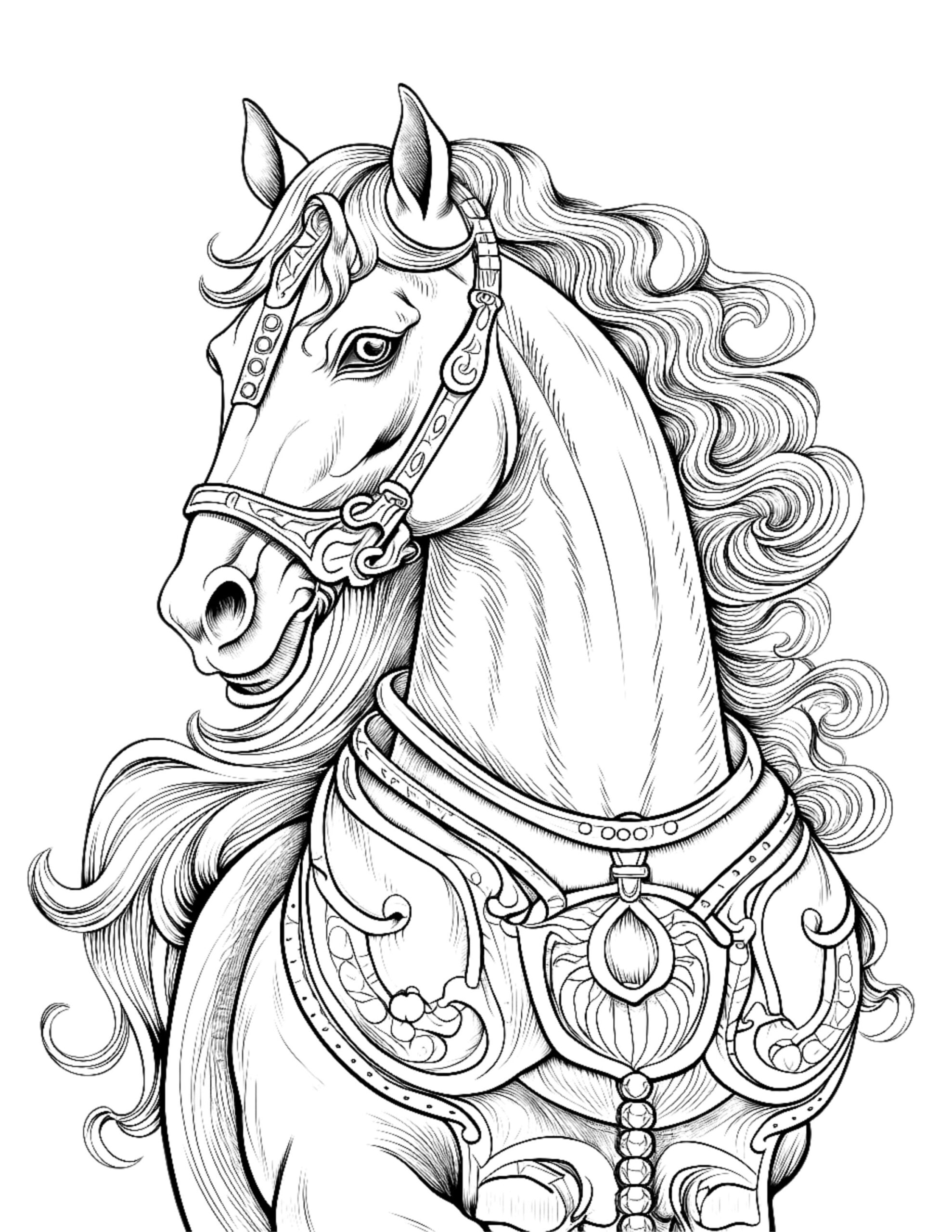 printable horse coloring book