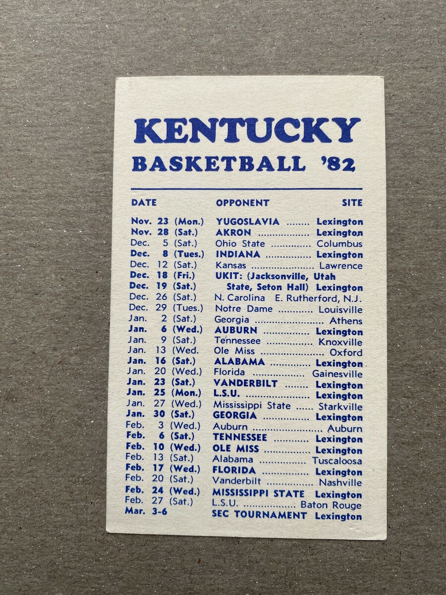 printable uk basketball schedule