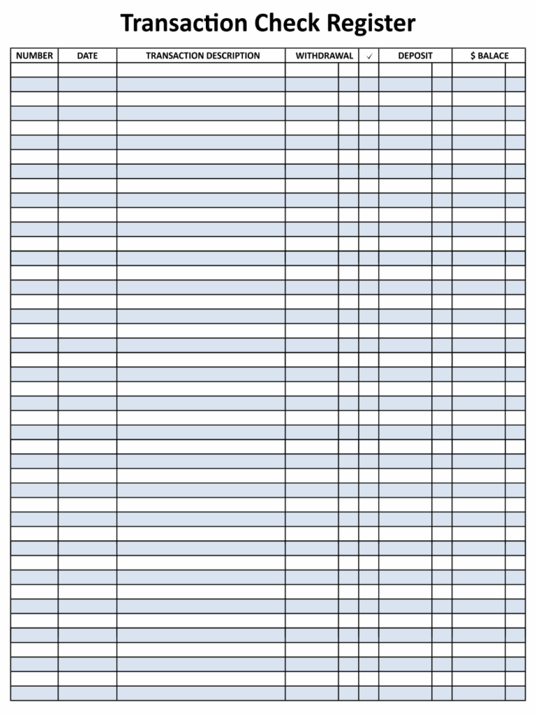 Check Register Large Print Checkbook Registers Transaction Register For Check Book