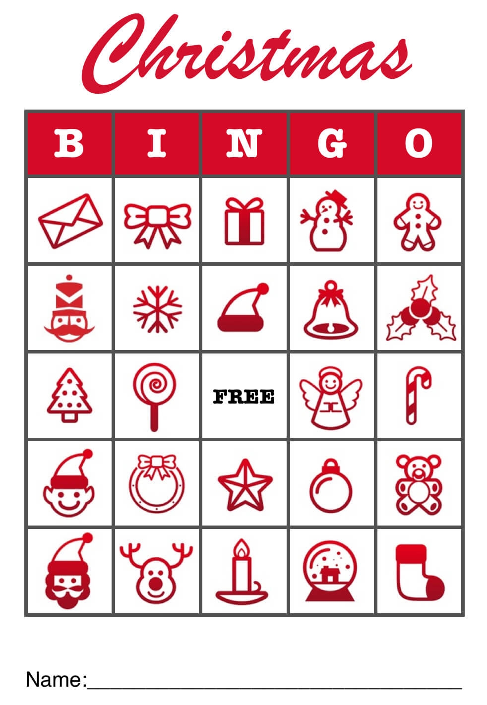 Christmas Bingo Template MacTemplates