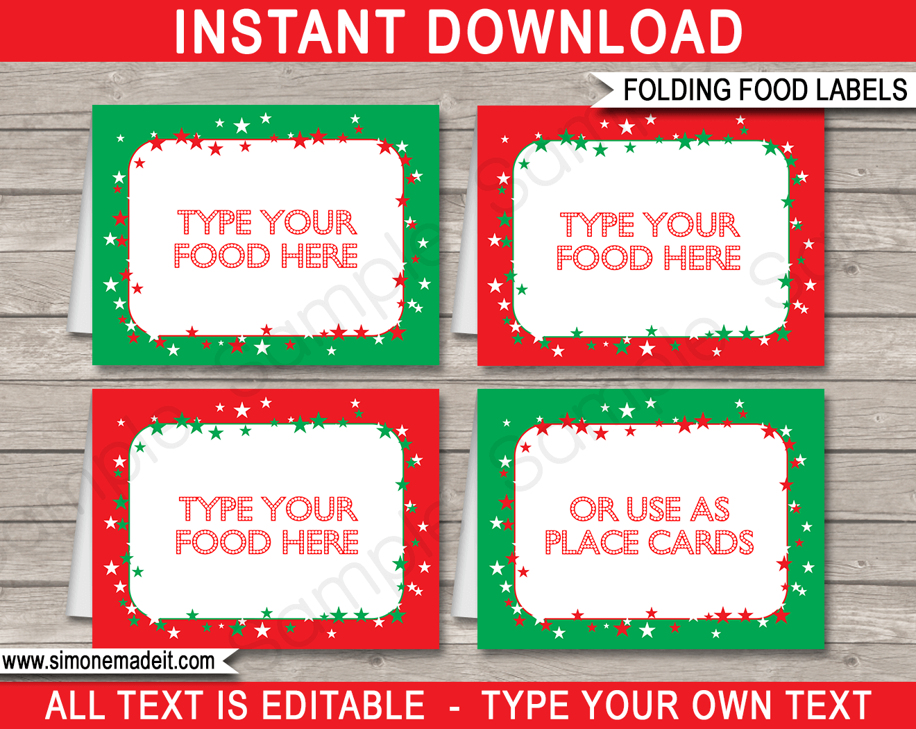 christmas labels printable