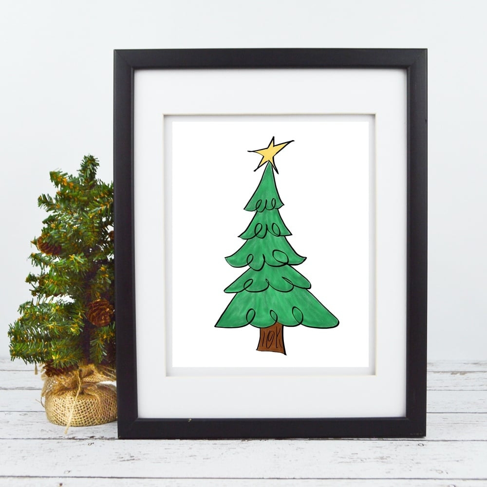 Christmas Tree Christmas Printable Digital Art Ideas For The Home