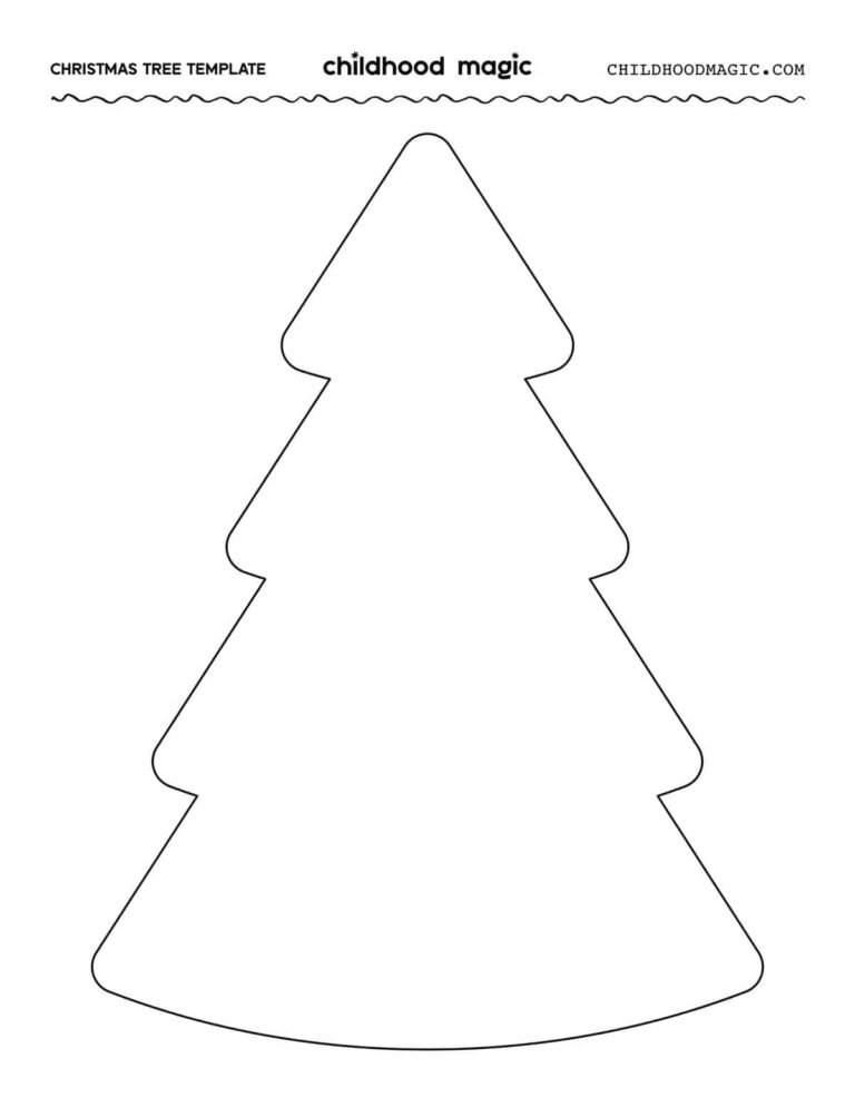 Christmas Tree Outline Childhood Magic