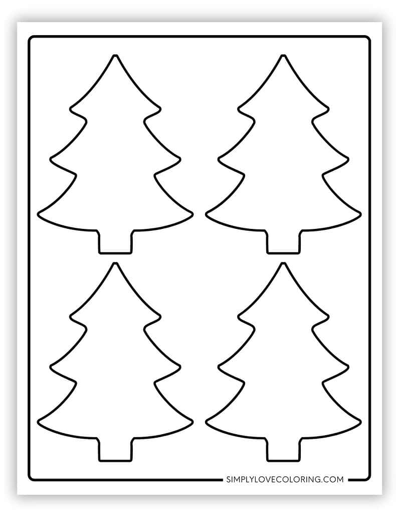 Christmas Tree Templates Free PDF Printables Simply Love Coloring