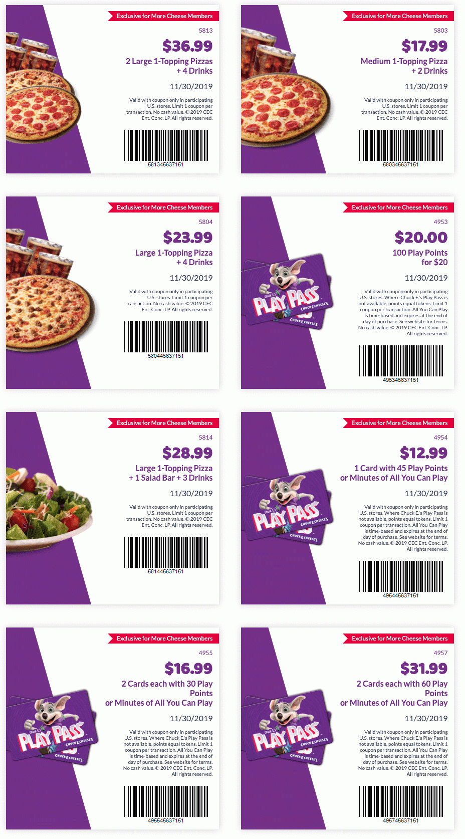 printable chuck e cheese coupons 2024