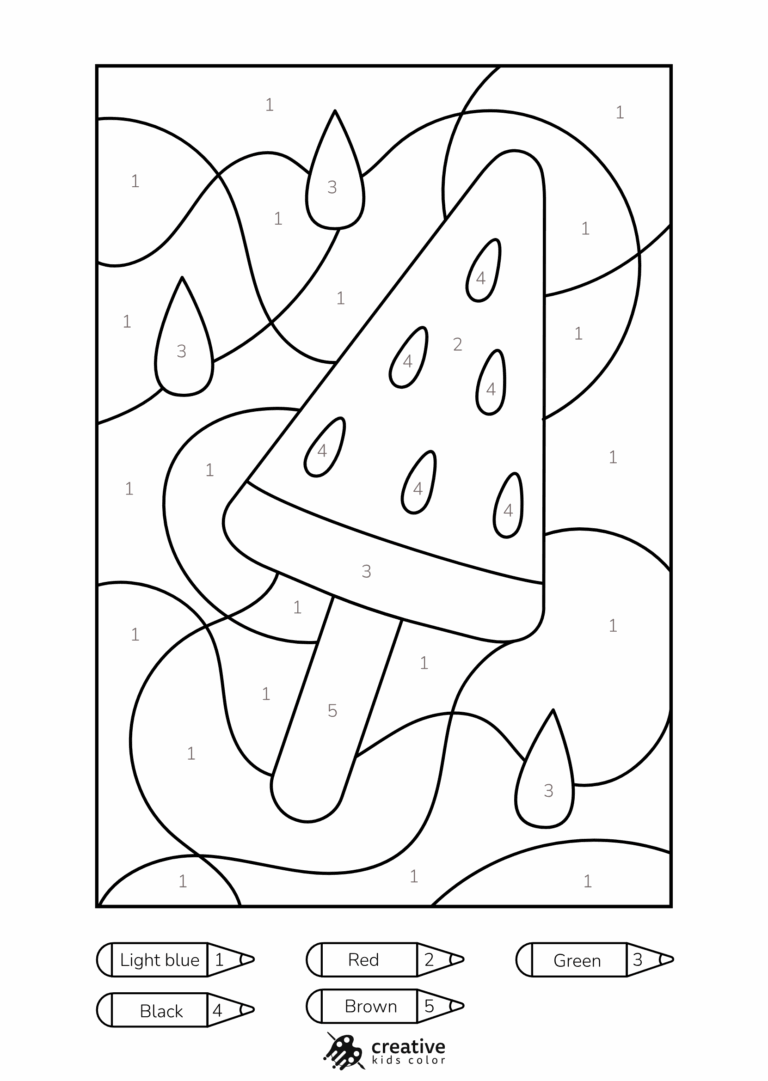 Color By Number Coloring Pages 50 Free Printable PDFs 