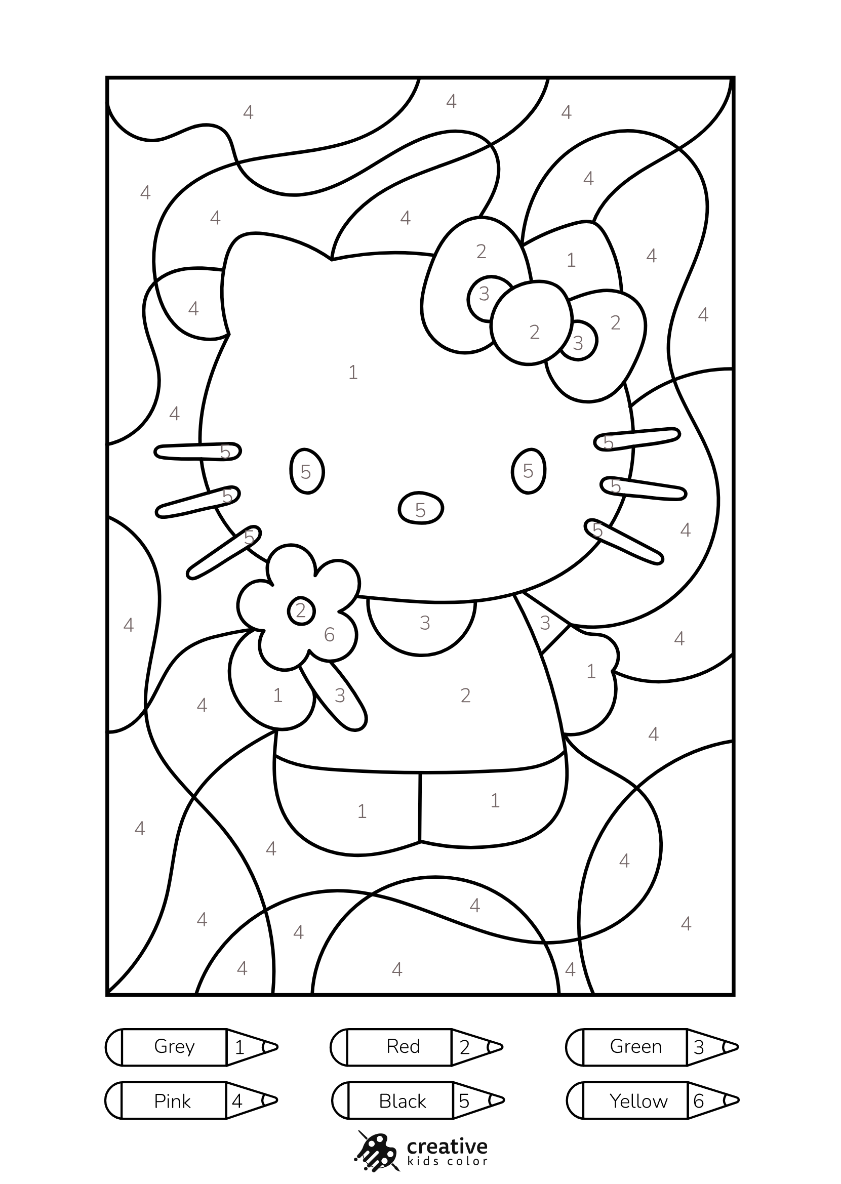 color by number printables free