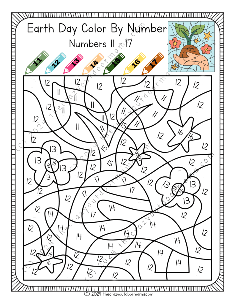 color by numbers printable