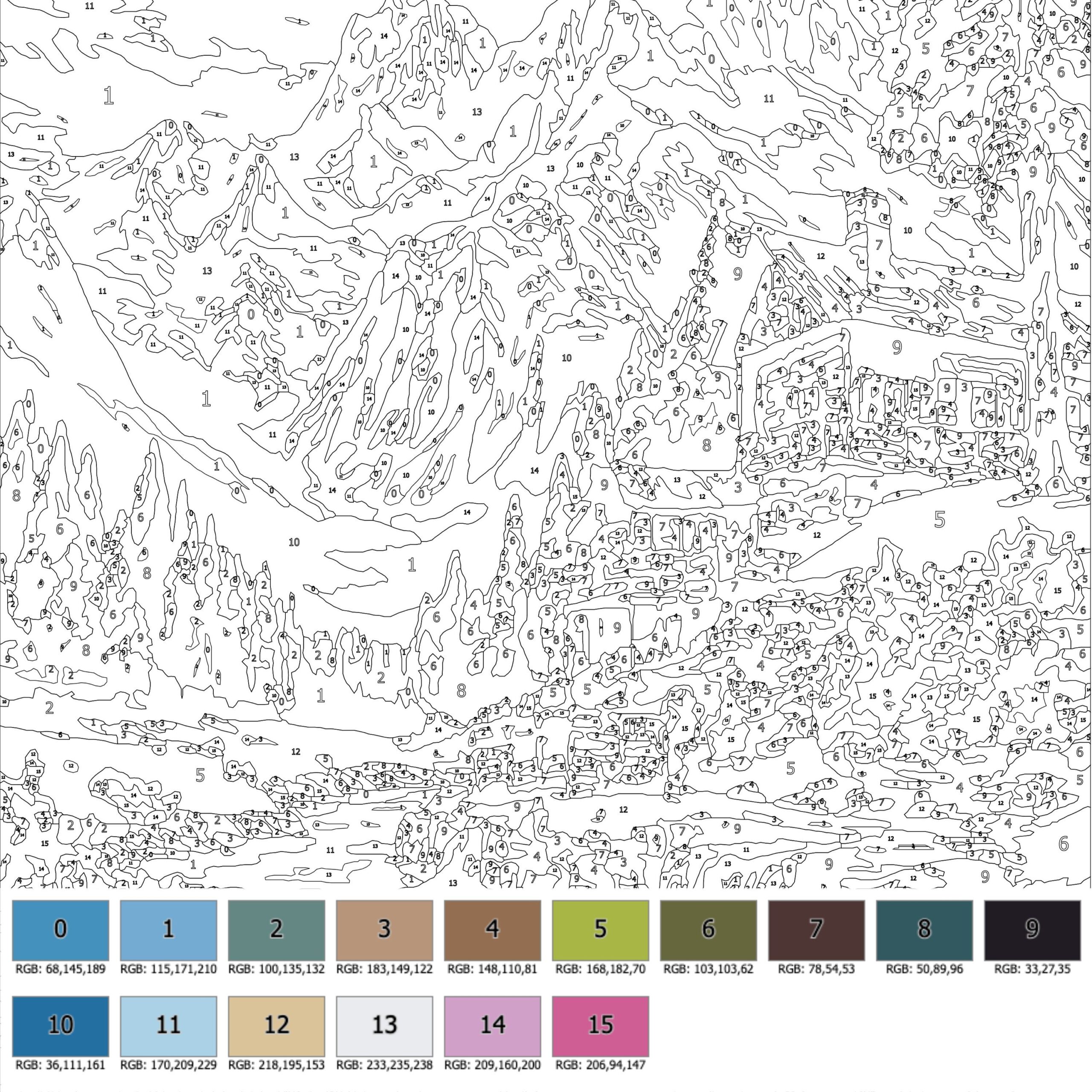 printable paint by numbers for adults