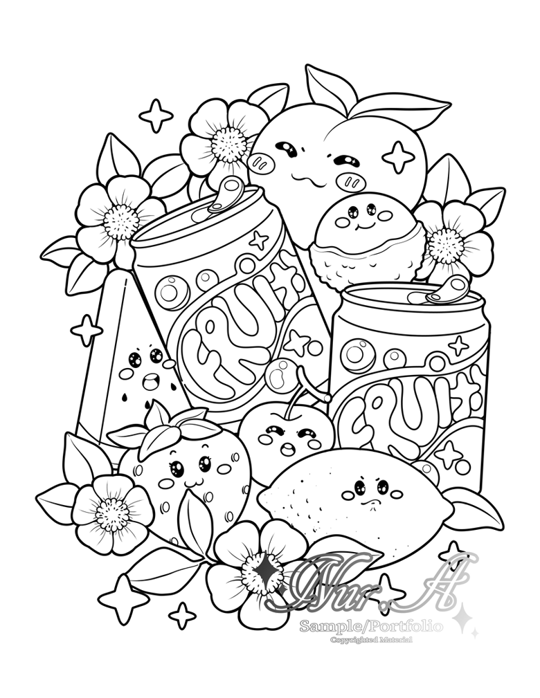 food coloring pages printable