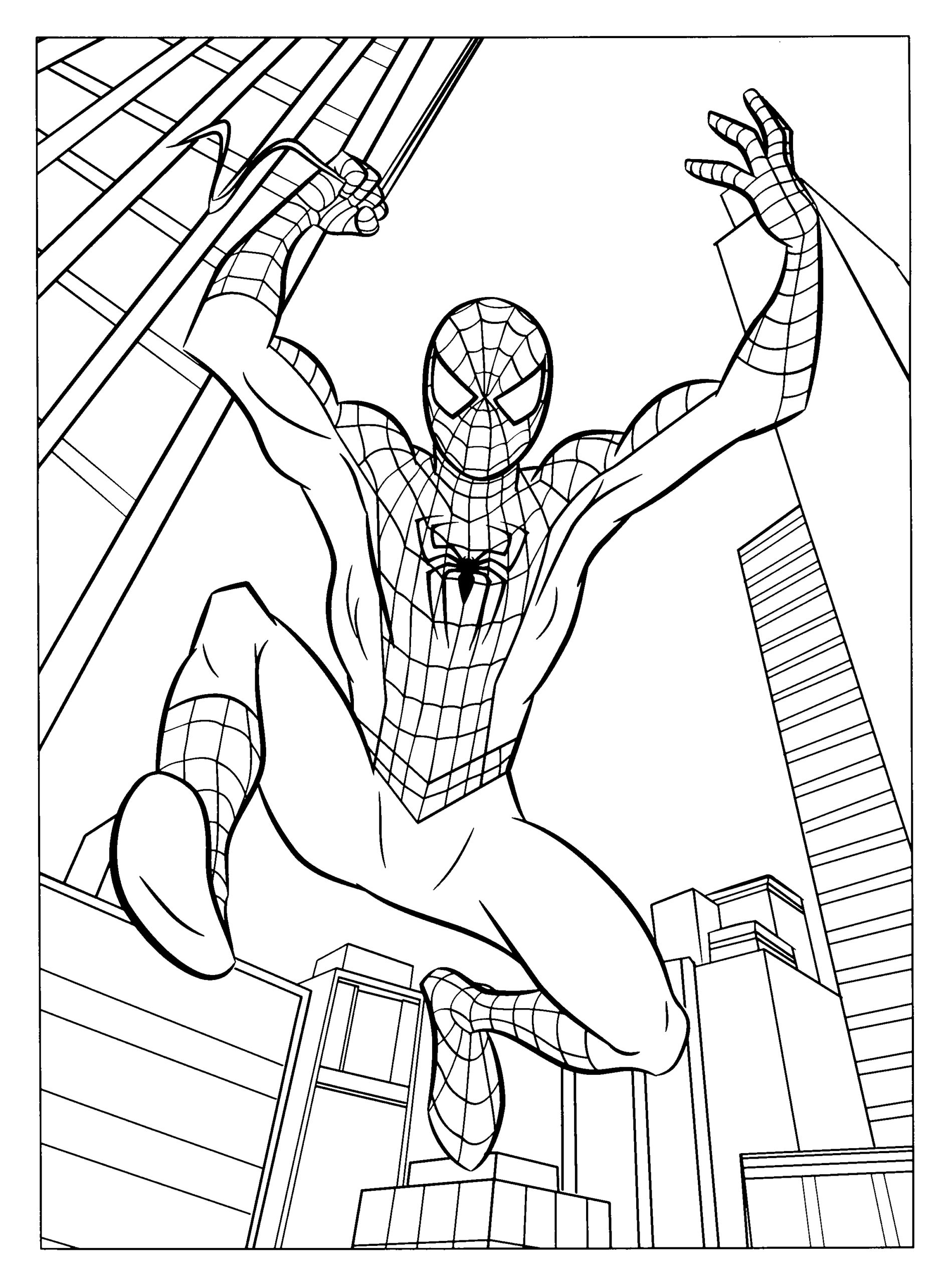 spiderman coloring pages free printable