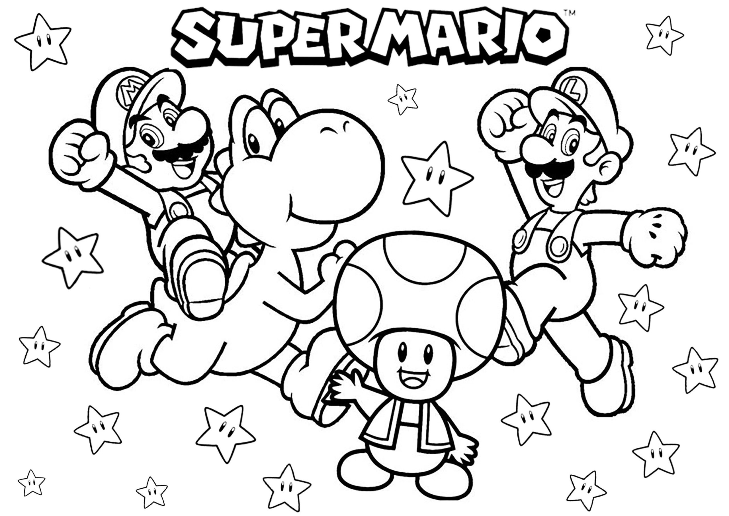 Coloring With The Characters Of Super Mario Bros Return To Childhood Coloring Pages Page Animals 
