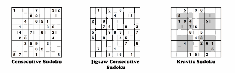 Consecutive Sudoku Puzzles By KrazyDad