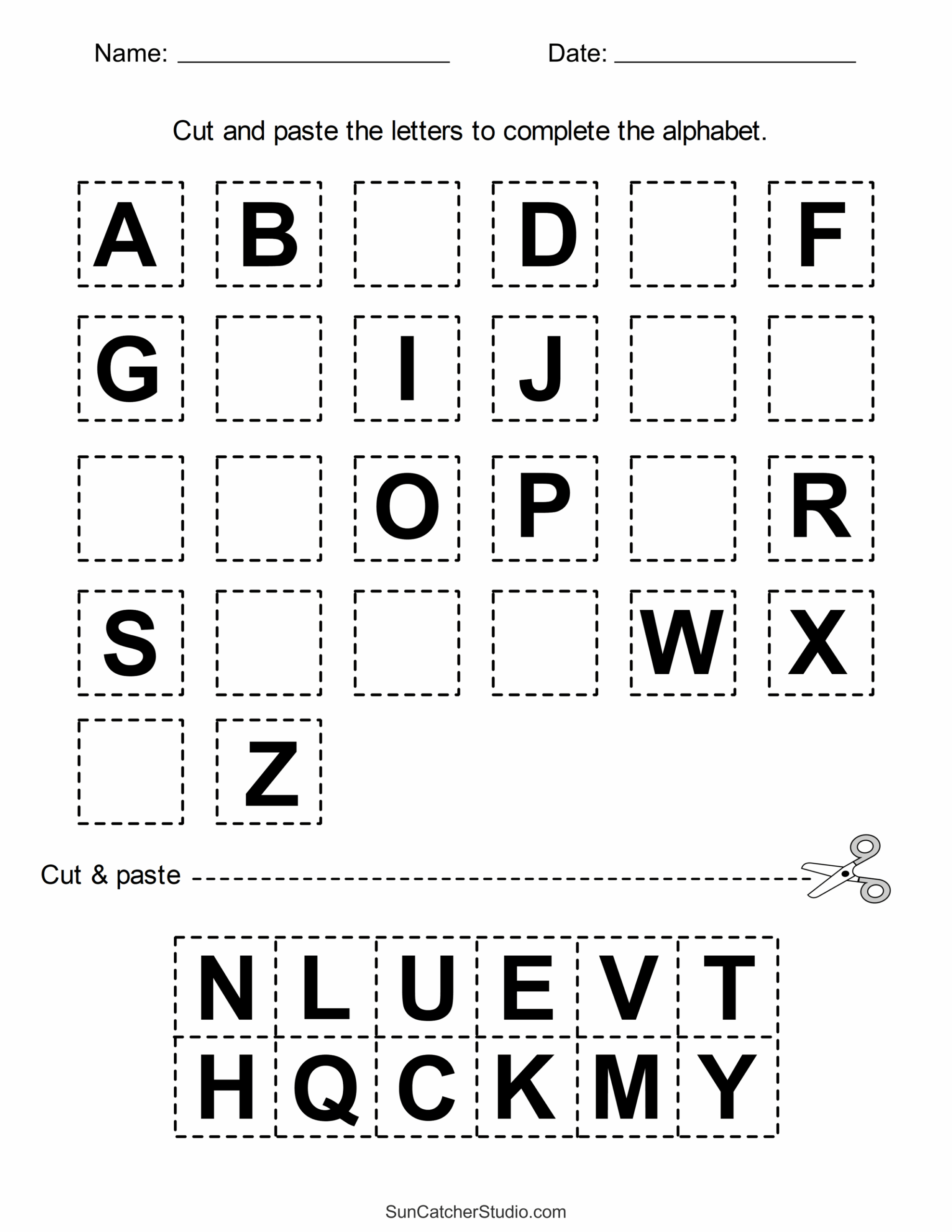 preschool free printable worksheets