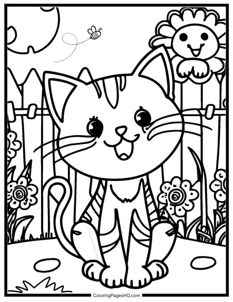 coloring pages of cats printable