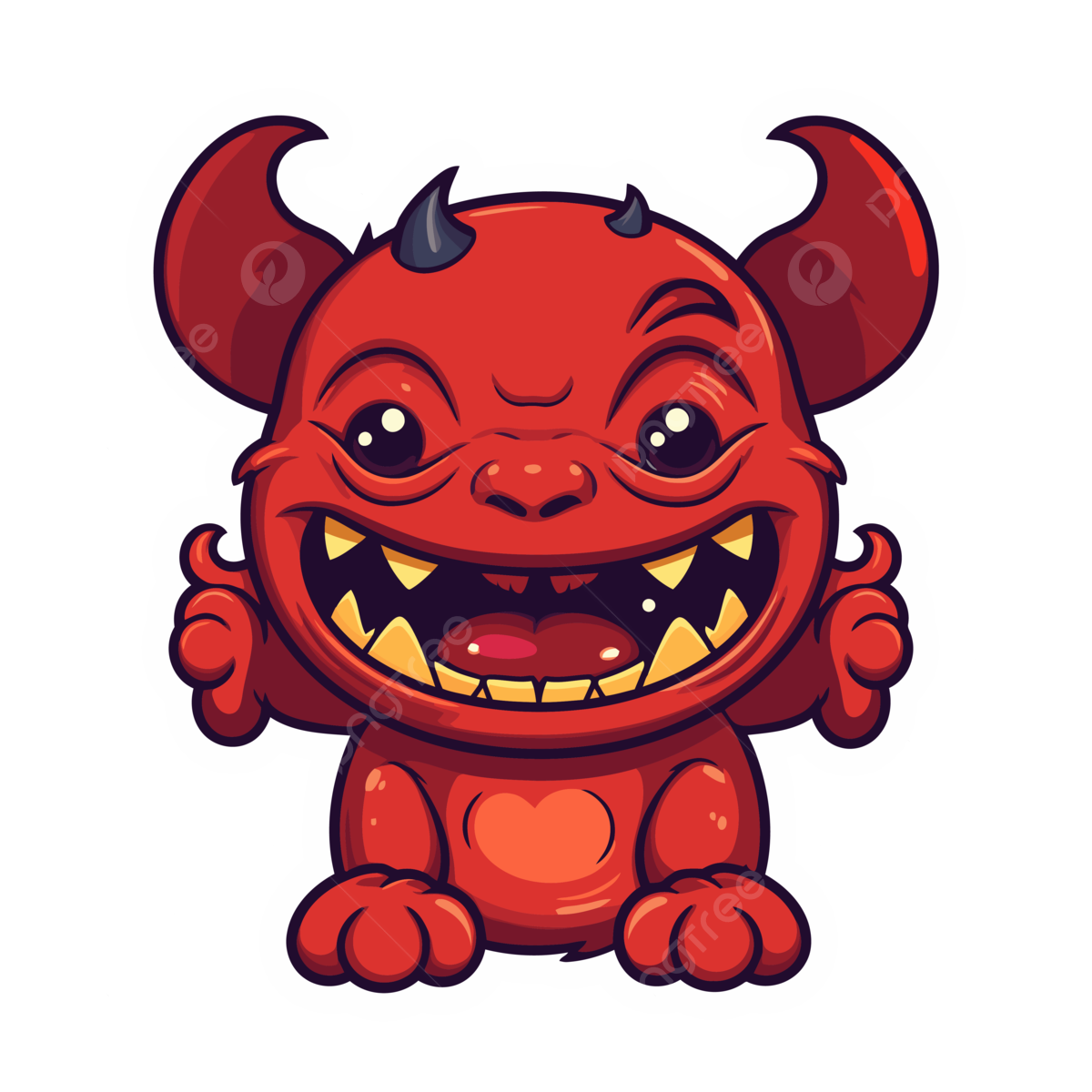 printable friendly demons cartoon graphics