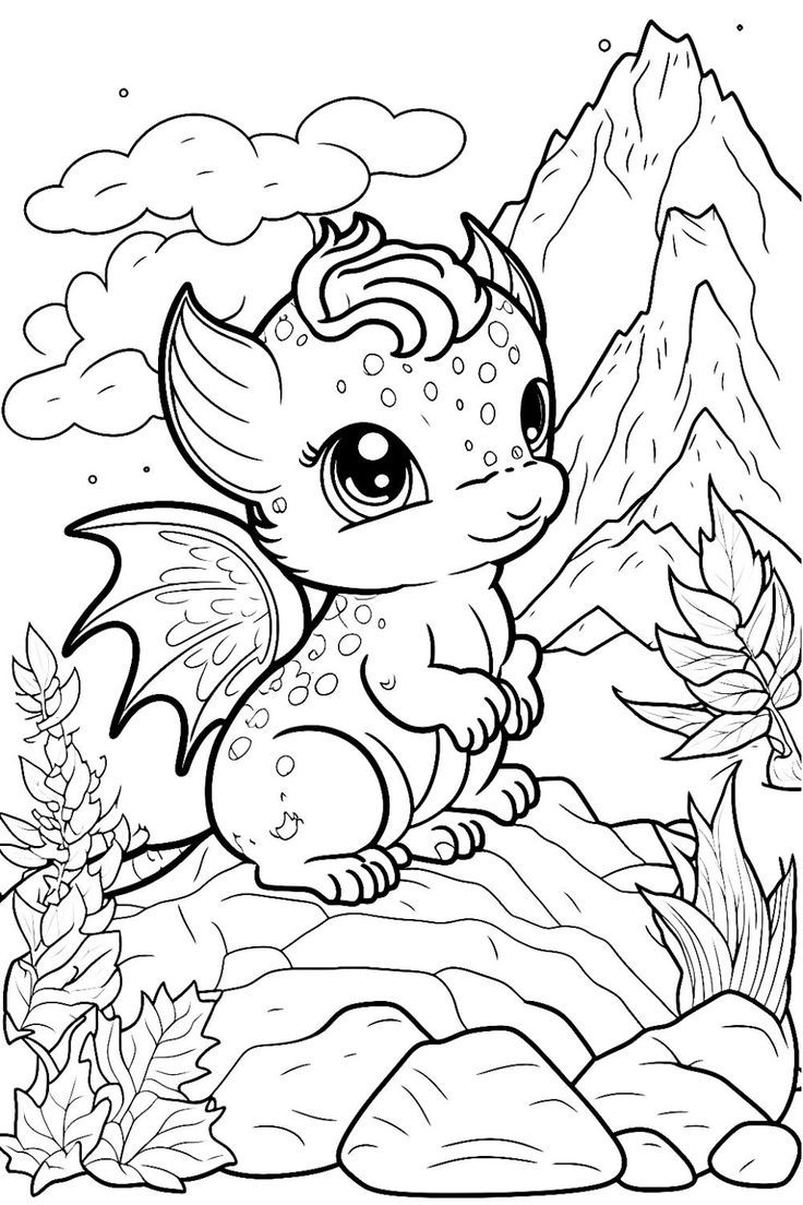 dragon coloring printable