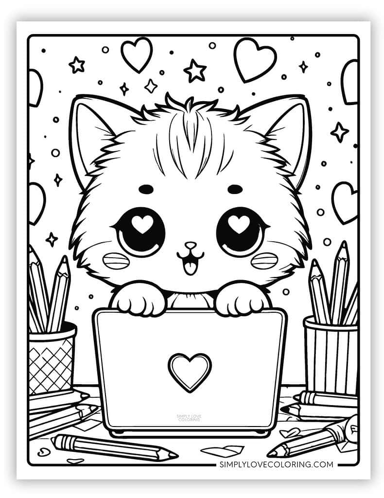 printable kitten coloring pages