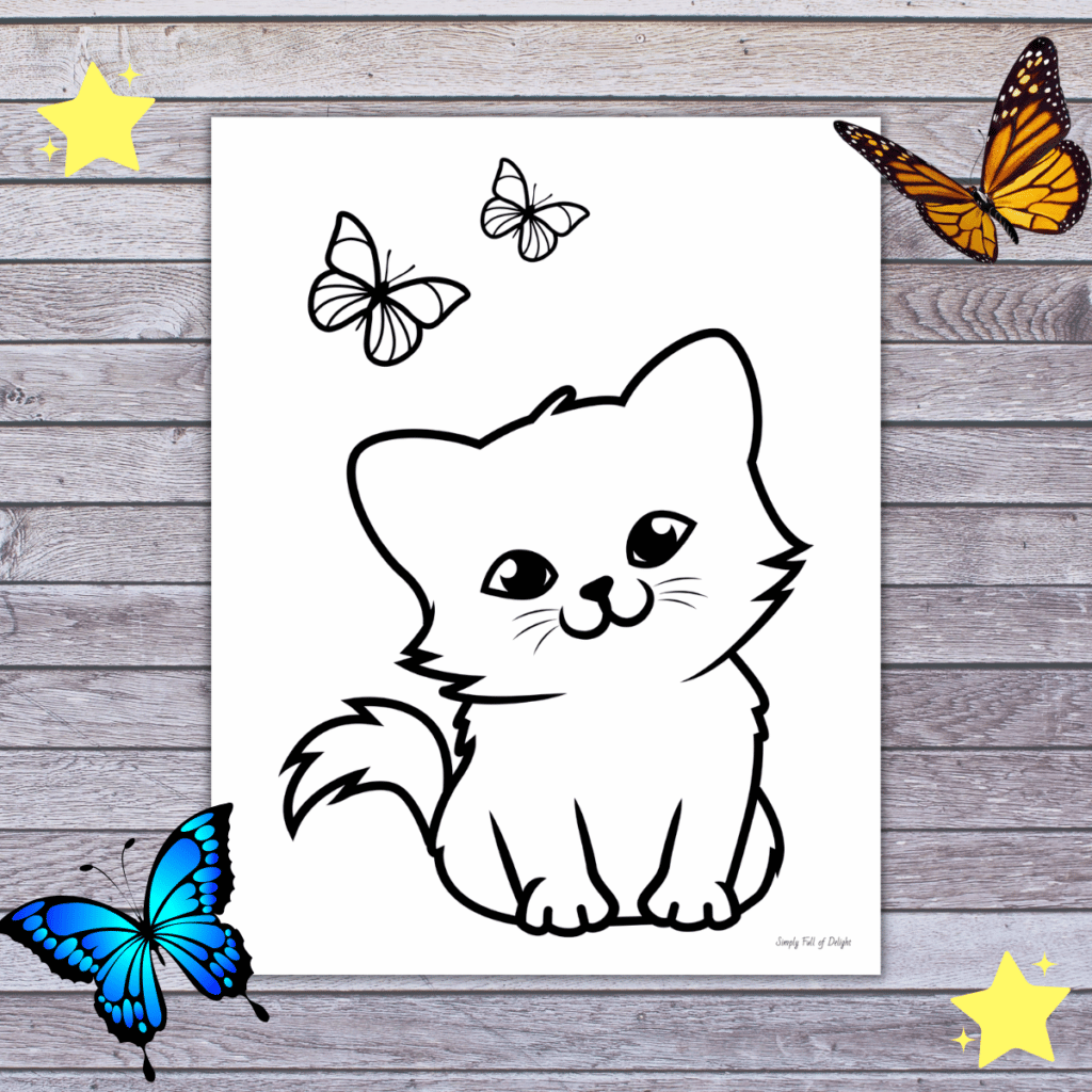 printable cat coloring sheets
