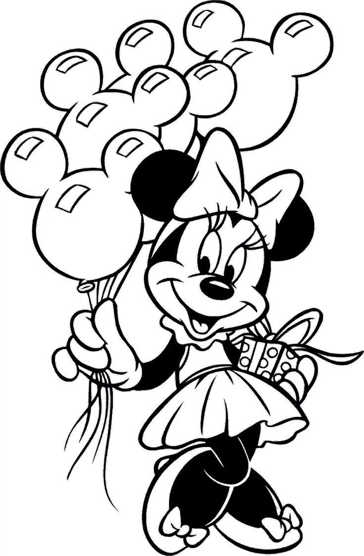 minnie mouse printable coloring pages
