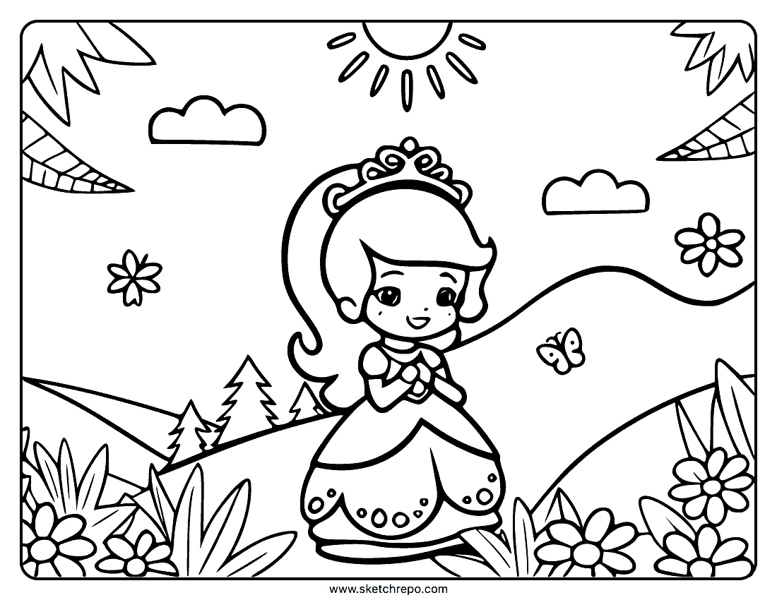 coloring pages princess printable