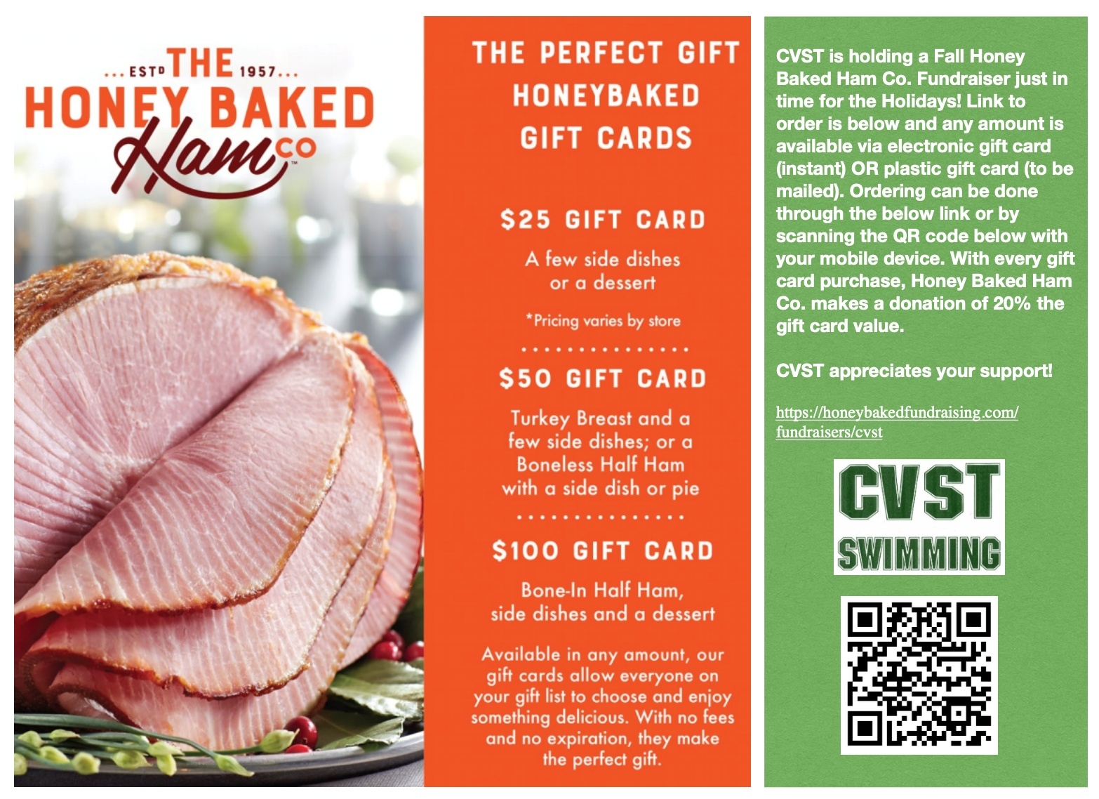 CVST Honey Baked Ham Fundraiser Starts Today