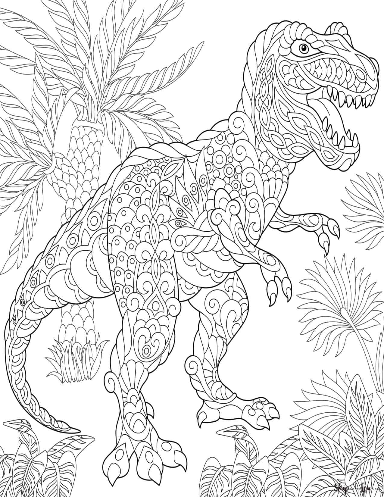 printable dinosaur coloring