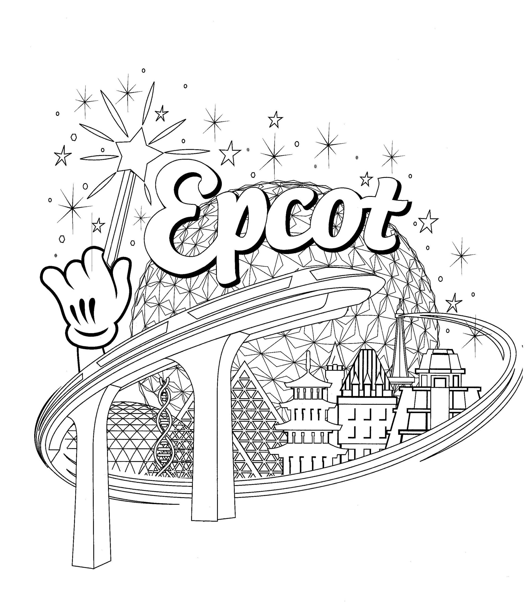 walt disney world printable coloring pages