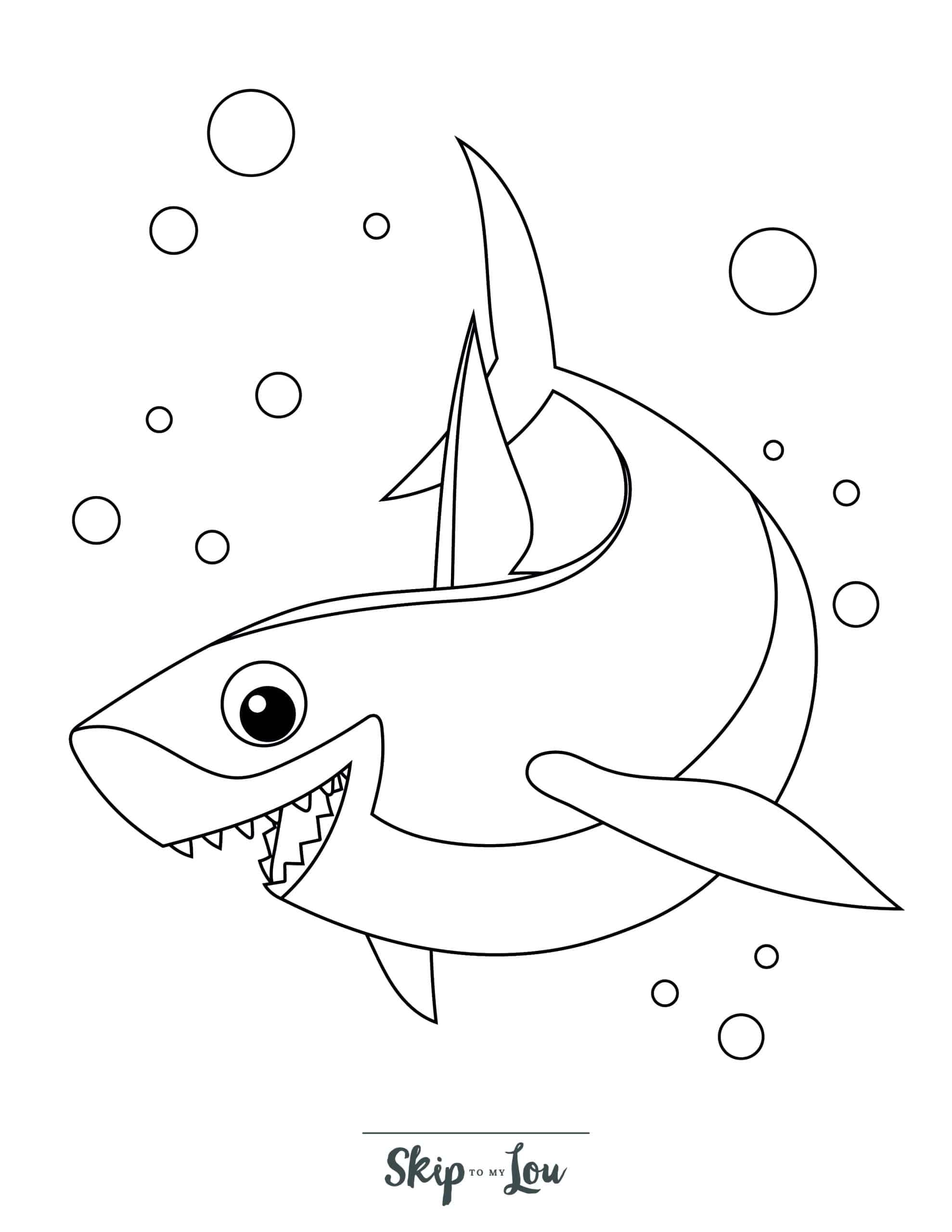 shark coloring pages printable