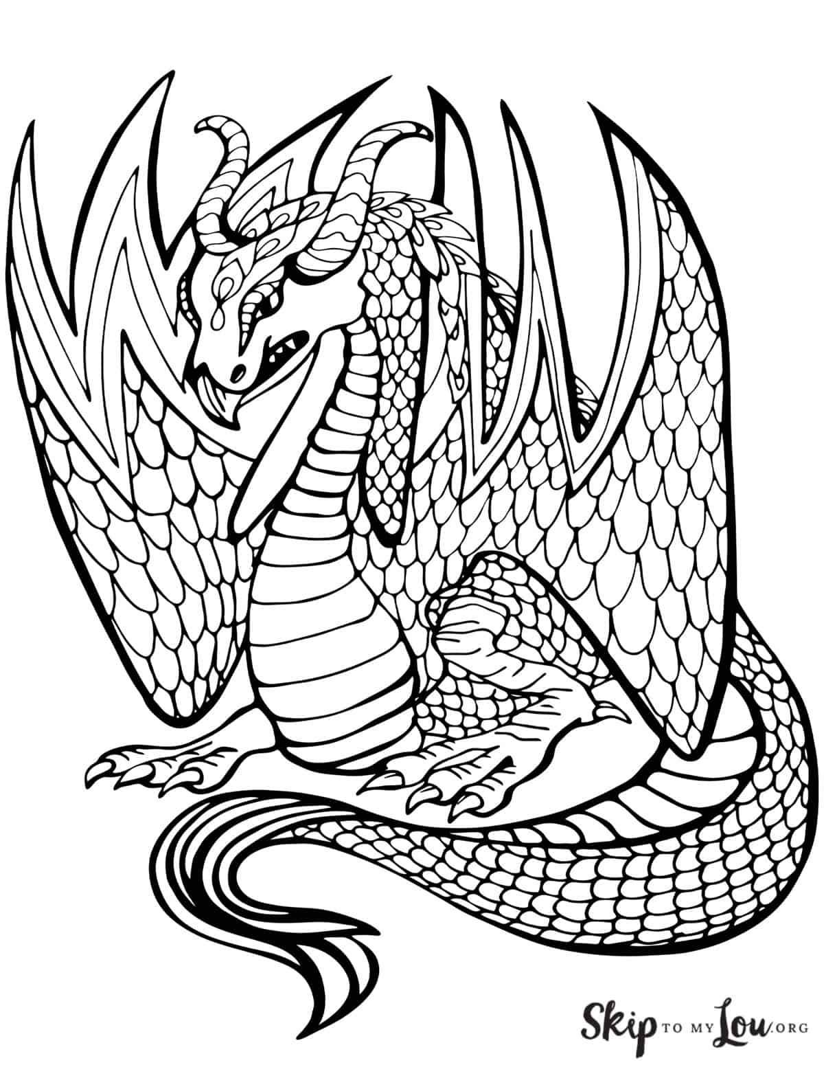 printable coloring pages dragons