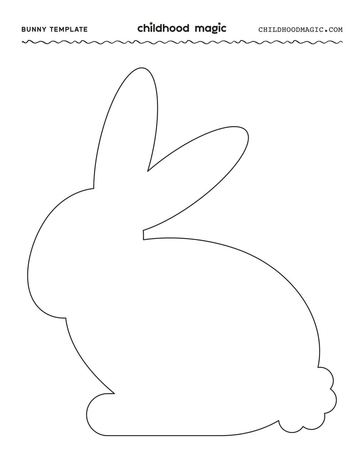 Easter Rabbit Template Free Printable Childhood Magic