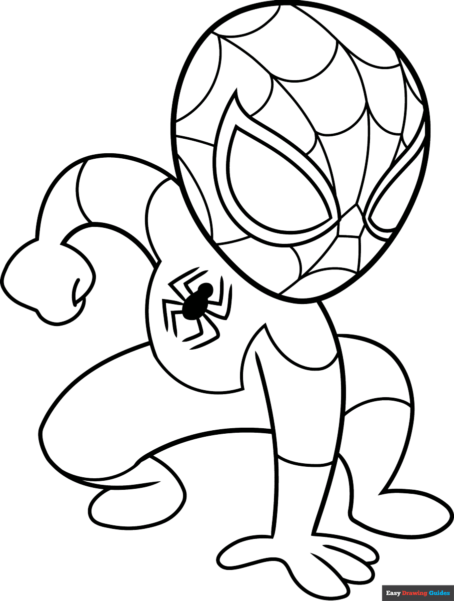 printable coloring pictures of spiderman